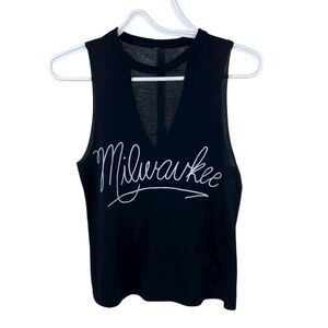 Milwaukee Women’s XS/SMALL Black Cut Out Tank Top Soft Stretch